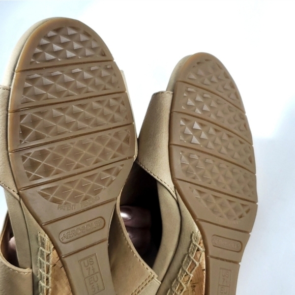 Aerosoles Heelrest Shortcake Wedge Slingback Sand Walking Sandals Size 7.5W - Picture 12 of 14